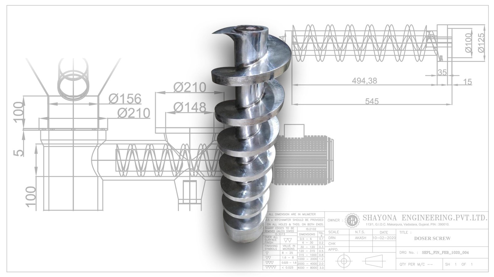 Doser Screw